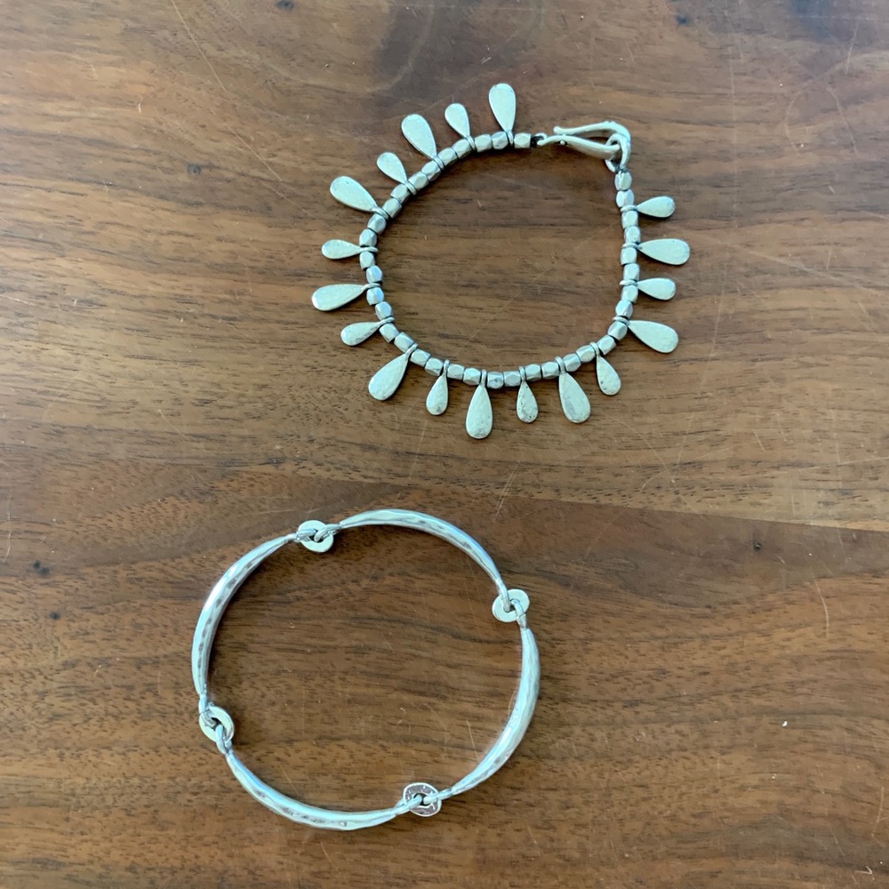 Bundle of two silver Lucky Brand bracelets